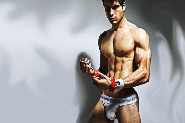 sexy man who quickly enlarged his penis